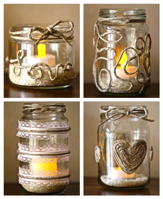 DIY Project: Retro-Chic Twine and Glass Candle Holders